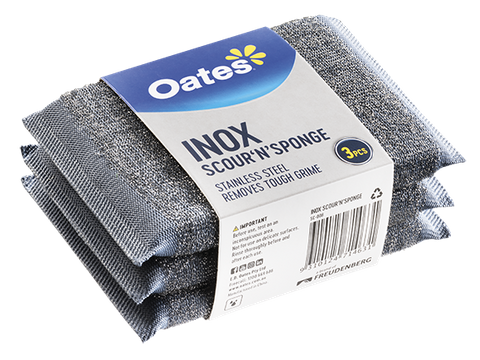 Oates Inox Scour ‘N’ Sponge Pkt 3