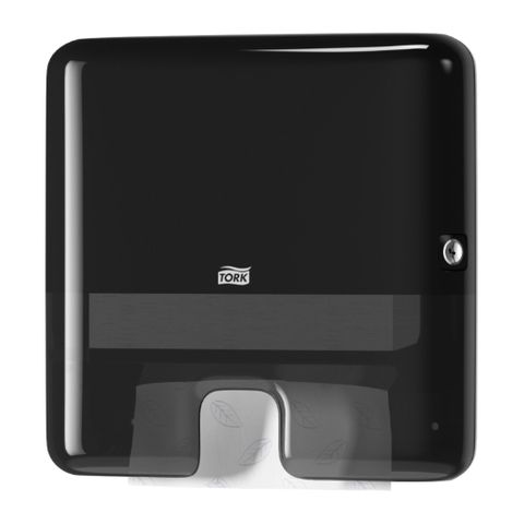 Tork Xpress Multifold Mini Hand Towel Dispenser Elevation Black H2