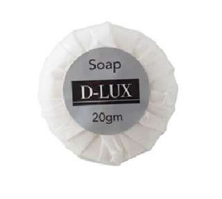 D-Lux Bath Soap Pleat Wrap 20gm Carton 500