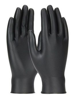 Glove Nitrile Grippaz Non-Slip Black Small Pkt 50