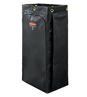 Rubbermaid 128L Executive Vinyl Bag For High Capacity Janitorial Cleaning Carts Black
