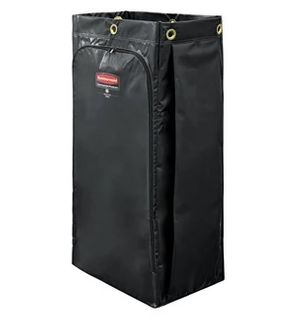 Rubbermaid 128L Executive Vinyl Bag For High Capacity Janitorial Cleaning Carts Black