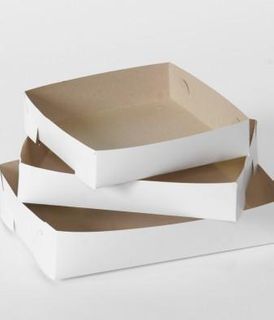 Cake Tray No 19 White/Brown Pkt 250