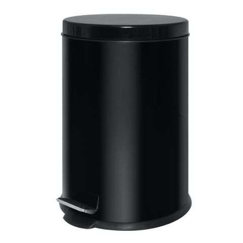 Stainless Steel Pedal Bin Black 20Lt