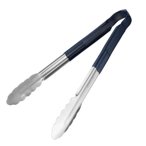 Hygiplas Colour Coded Blue Serving Tongs 300mm