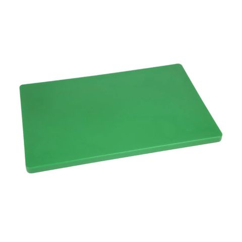 Hygiplas Extra Thick Low Density Chopping Board Green  450x300x20mm
