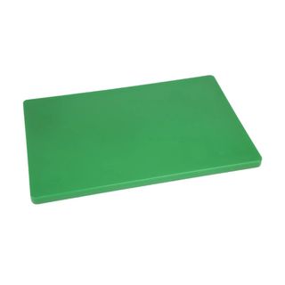 Hygiplas Extra Thick Low Density Chopping Board Green - 450x300x20mm