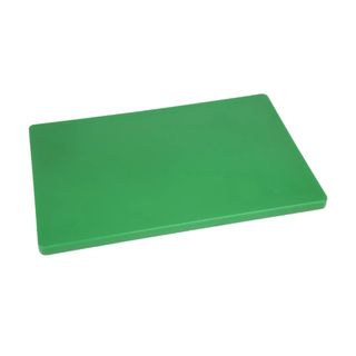 Hygiplas Extra Thick Low Density Chopping Board Green  450x300x20mm