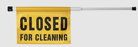 Closed For Cleaning Spring Loaded Sign JA-004