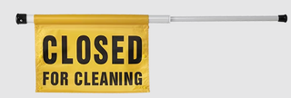 Closed For Cleaning Spring Loaded Sign