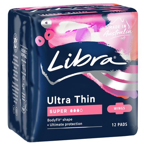 Libra Ultrathin Super Pads with Wings Ctn 72