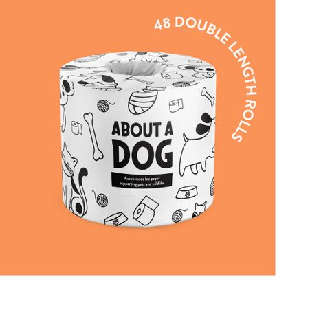 About a Dog 3Ply Toilet Tissue Ctn 48 100% Recycled