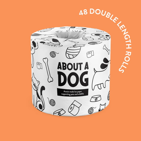 About a Dog 3Ply Toilet Tissue Ctn 48 100% Recycled