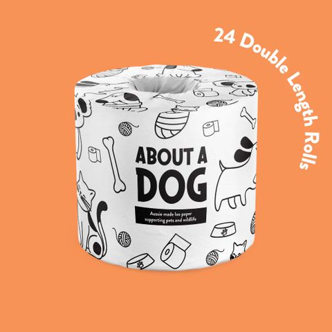 About a Dog 3Ply Toilet Tissue Ctn 24 100% Recycled