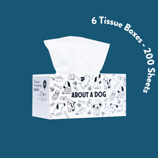 About a Dog Facial Tissues Ctn 6x200 100% Recycled
