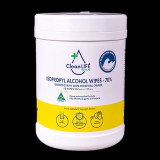 CleanLife Isopropyl Alcohol Wipes 70% 75 wipes