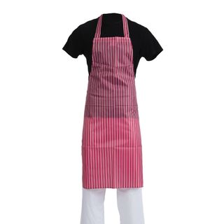 Whites Waterproof Bib Apron Red Stripe