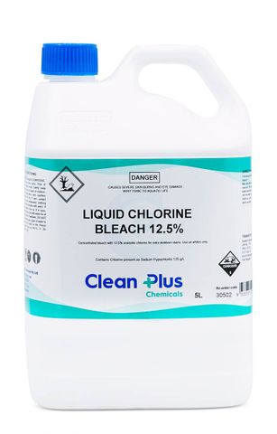 Clean Plus Liquid Chlorine Bleach 12.5% 5Lt