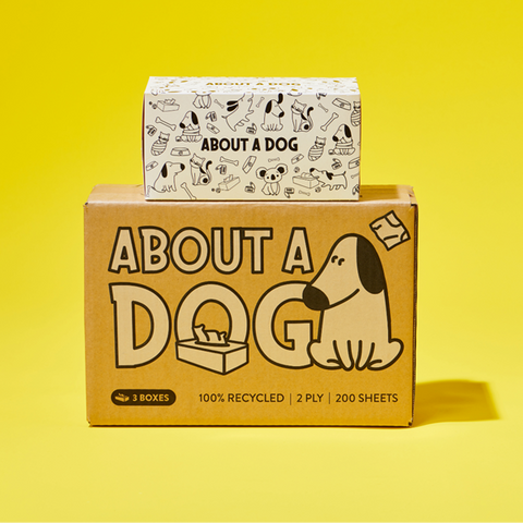 About a Dog Facial Tissues Ctn 3 200 100% Recycled