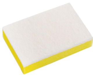 Sabco Scourer Sponge Soft White 15x10cm Pkt 10