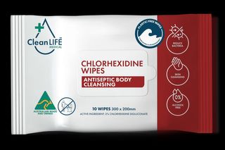 CleanLife Chlorhexidine Wipes Pkt 10