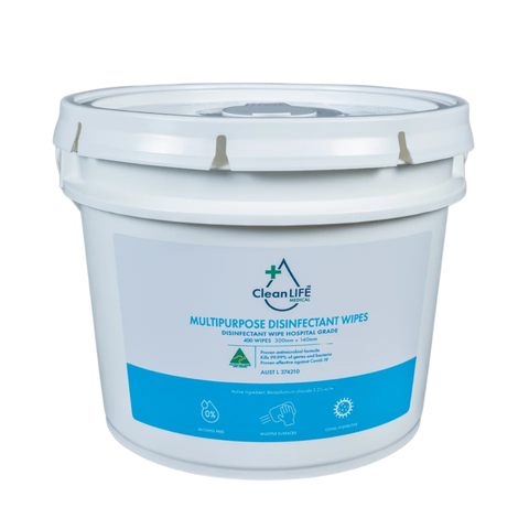 CleanLife Multipurpose Disinfectant Wipes Tub 400