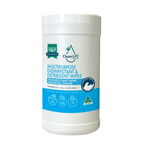 CleanLife Multipurpose Disinfectant Wipes Canister 100