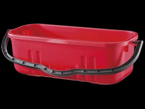 Duraclean Flat Mop Window Bucket 18Lt Red