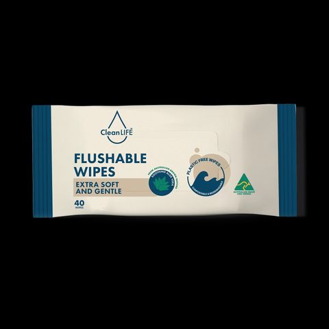 CleanLife Flushable Wipes Ctn 12x40