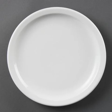 Olympia Whiteware Narrow Rimmed Plates 230mm Ctn 12