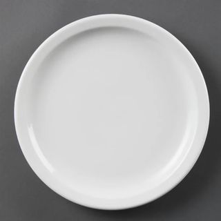 Olympia Whiteware Narrow Rimmed Plates 230mm Ctn 12