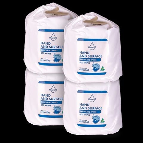 Cleanlife Gym Wipes Refill Ctn 4 x 1000 Sht