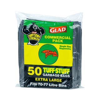 Glad Tuff Stuff Garbage Bag XLarge 70-77L Ctn 200