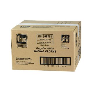 Chux Wiping Cloths White 60x30cm White HACCP Box 250