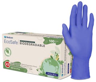 EcoSafe Biodegradable Nitrile Medical Examination Gloves Small Pkt 100