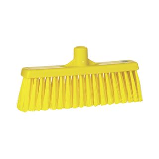 Vikan Floor Broom Straight Neck Medium Bristle 310mm Yellow