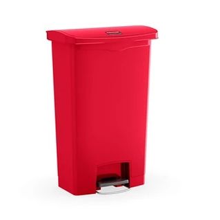 Rubbermaid Streamline 90Lt Step-On Resin Front Step Red
