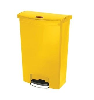 Rubbermaid Streamline 90L Step-On Resin Front Step Yellow