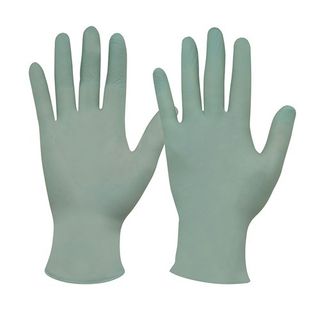 Glove Biodegradable Nitrile Green Powder Free Medium Pkt 100