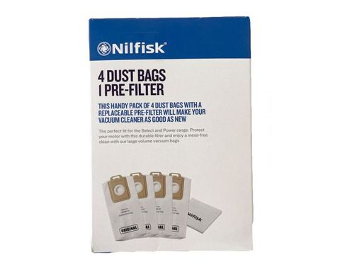 Nilfisk Power Series & Select Series Synthetic Vacuum Cleaner Bags Pkt 4