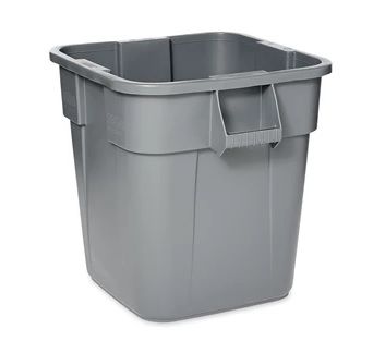 Rubbermaid Brute 106L Square Container Gray No Lid