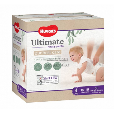 Huggies Ultimate Nappy Pants Size 4 10-15Kg Ctn 56