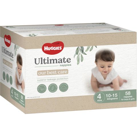 Huggies Ultimate Size 4 Toddler10-15kg Ctn58