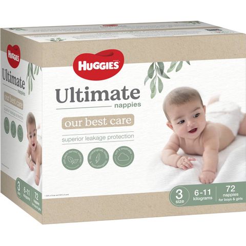 Huggies Ultimate Size 3 Crawler 6-11kg Ctn72