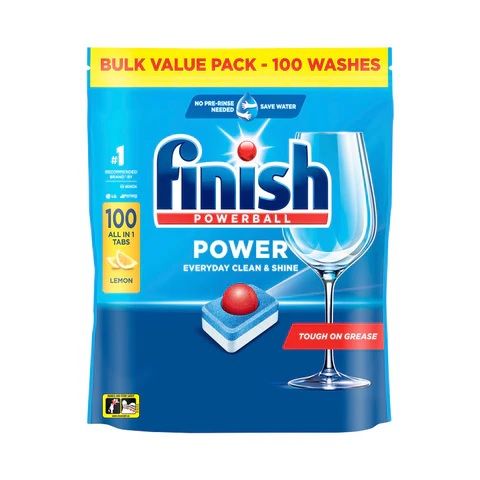 Finish Power Dishwashing Tablets Lemon Sparkle 100 each