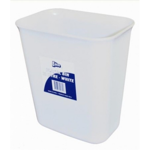 Edco 10Lt Plastic Bin White No Lid