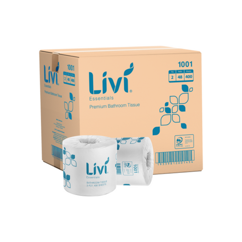 Livi Essentials Toilet Roll 2ply 400 Sht Ctn 48