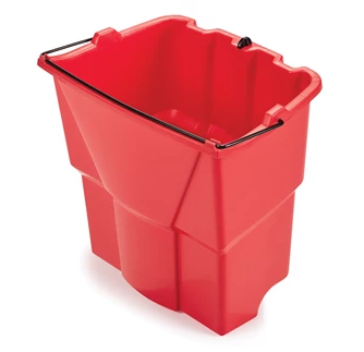 Rubbermaid Wave Break 2 Mopping Trolley Dirty Water Bucket Red