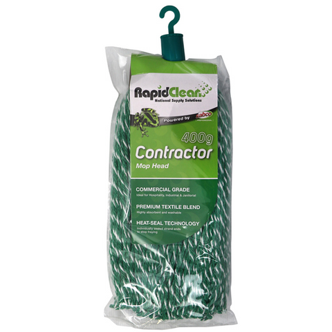 RapidClean Contractor Mop Head 400gm Green