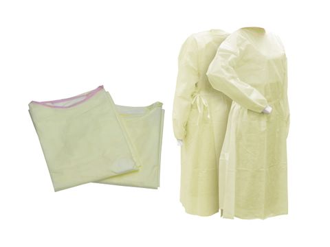 SafeWear SMS Isolation Gown AAMI Level 1 Yellow Regular Ctn50